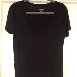 Merona M Black V Neck Top